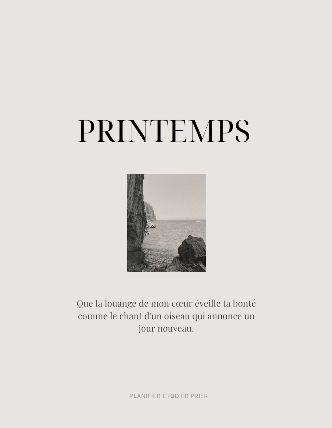 Planifier, Étudier, Prier journal