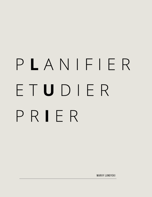 Planifier, Étudier, Prier journal